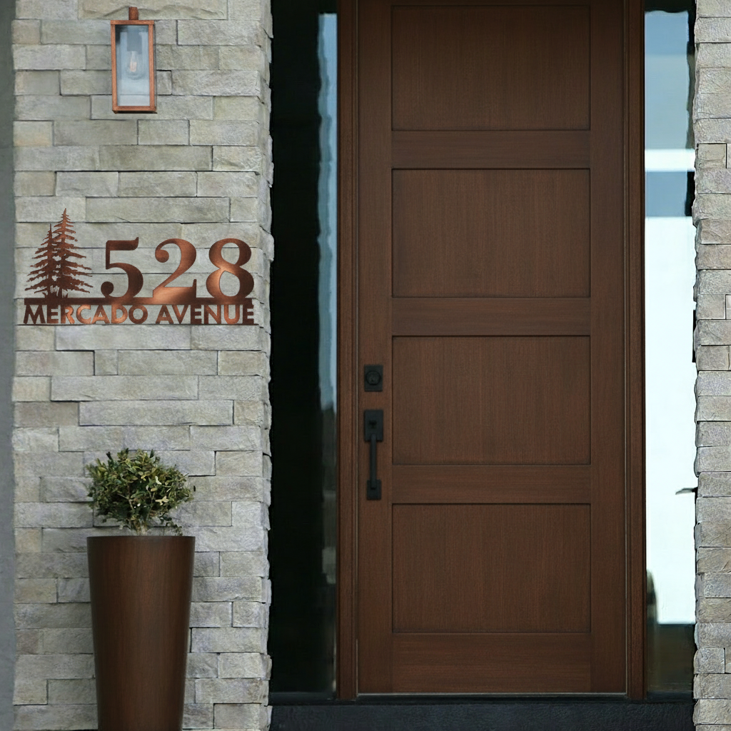 Custom Metal Address Sign | Modern House Numbers