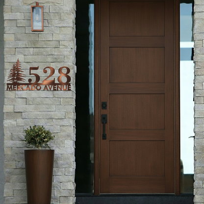 Custom Metal Address Sign | Modern House Numbers