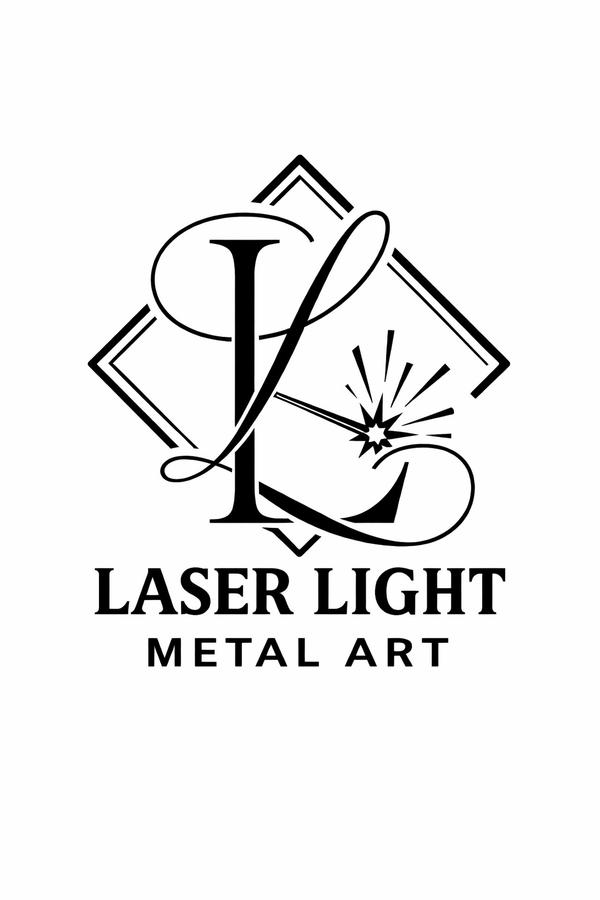 Laser light metal art